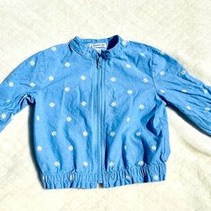 BOHO Chambray Jacket with Daisies